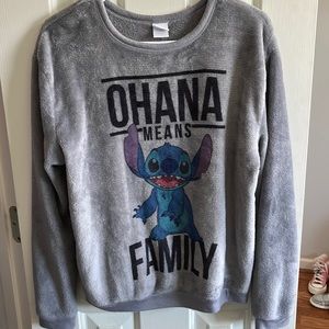 Disney fuzzy crewneck
